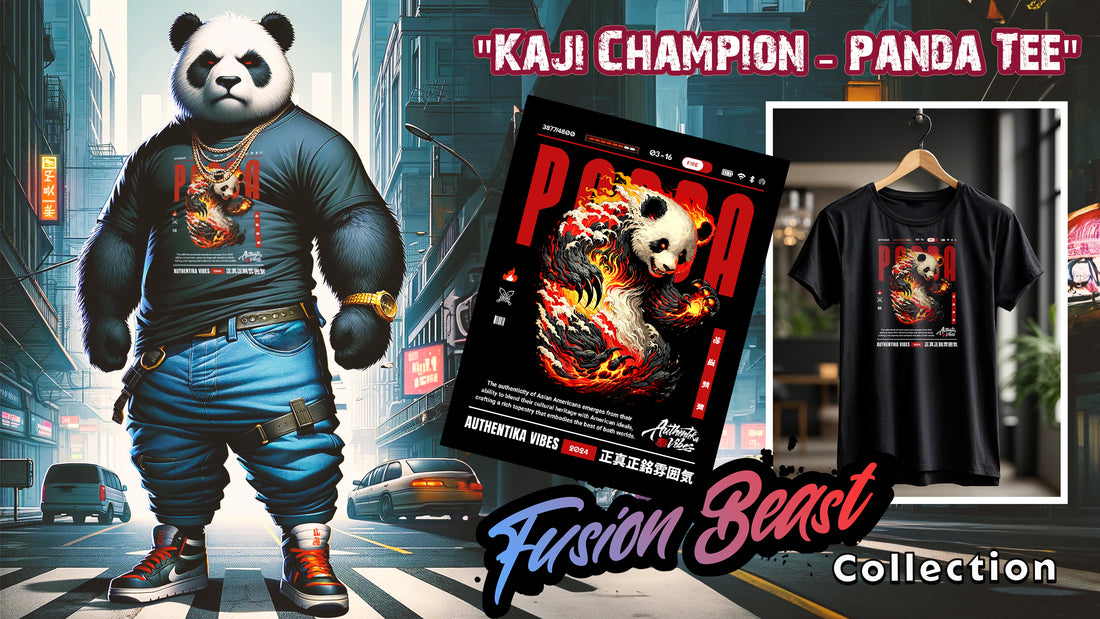 Embracing the Flames of Heritage: The "Kaji Champion - Panda" Tee's Resonance with Asian American Identity