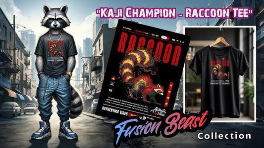 Unleashing the Fire: The "Kaji Champion - Raccoon" Tee and the Asian American Narrative