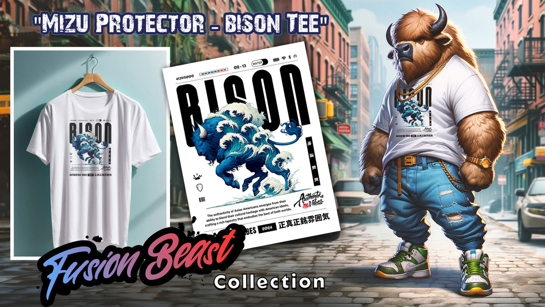 The Mizu Protector - Bison Tee: A Symbol of Asian American Resilience and Fusion