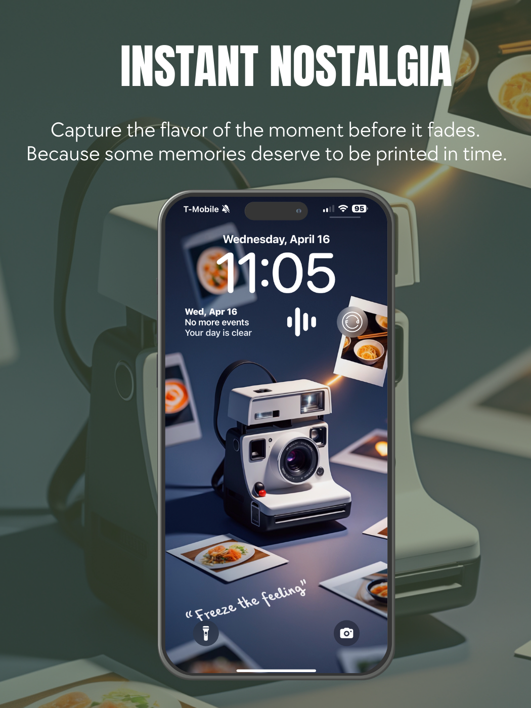 Instant Nostalgia – Polaroid Camera Aesthetic Wallpaper