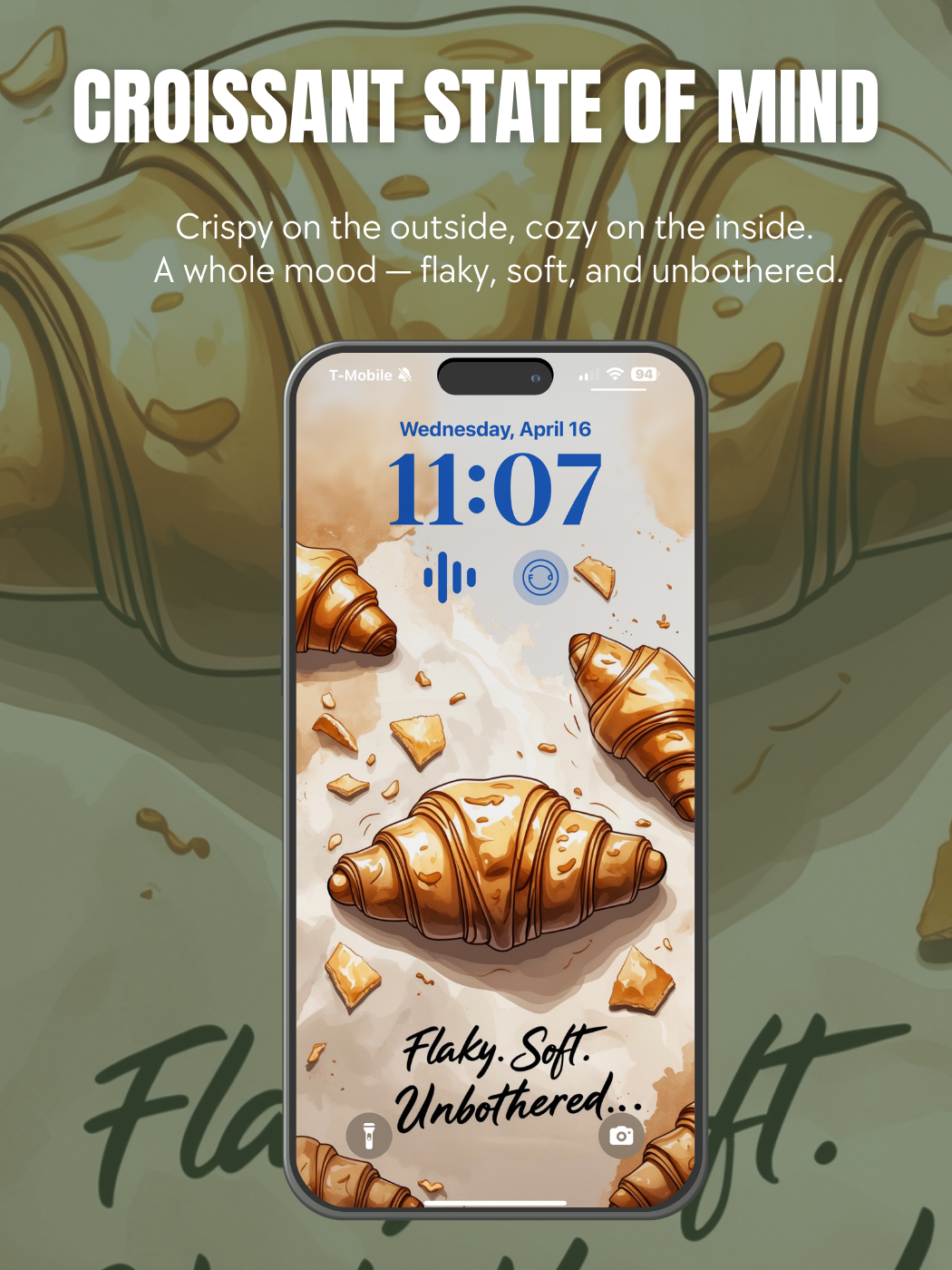 Croissant State of Mind – Cozy Food Aesthetic Wallpaper