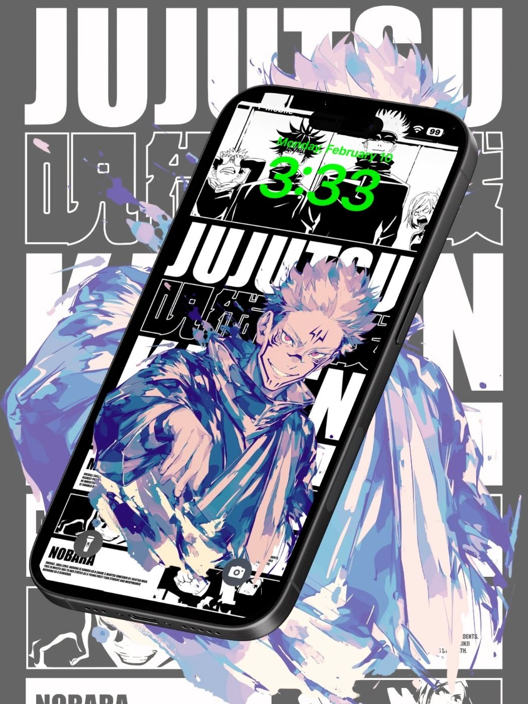 Jujutsu Kaisen Yuji Itadori Anime Phone Wallpaper