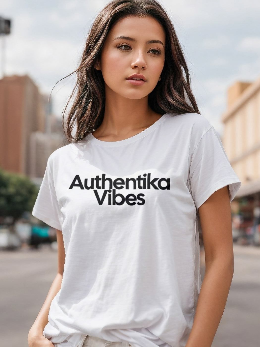 Authentika Vibes White T-shirt