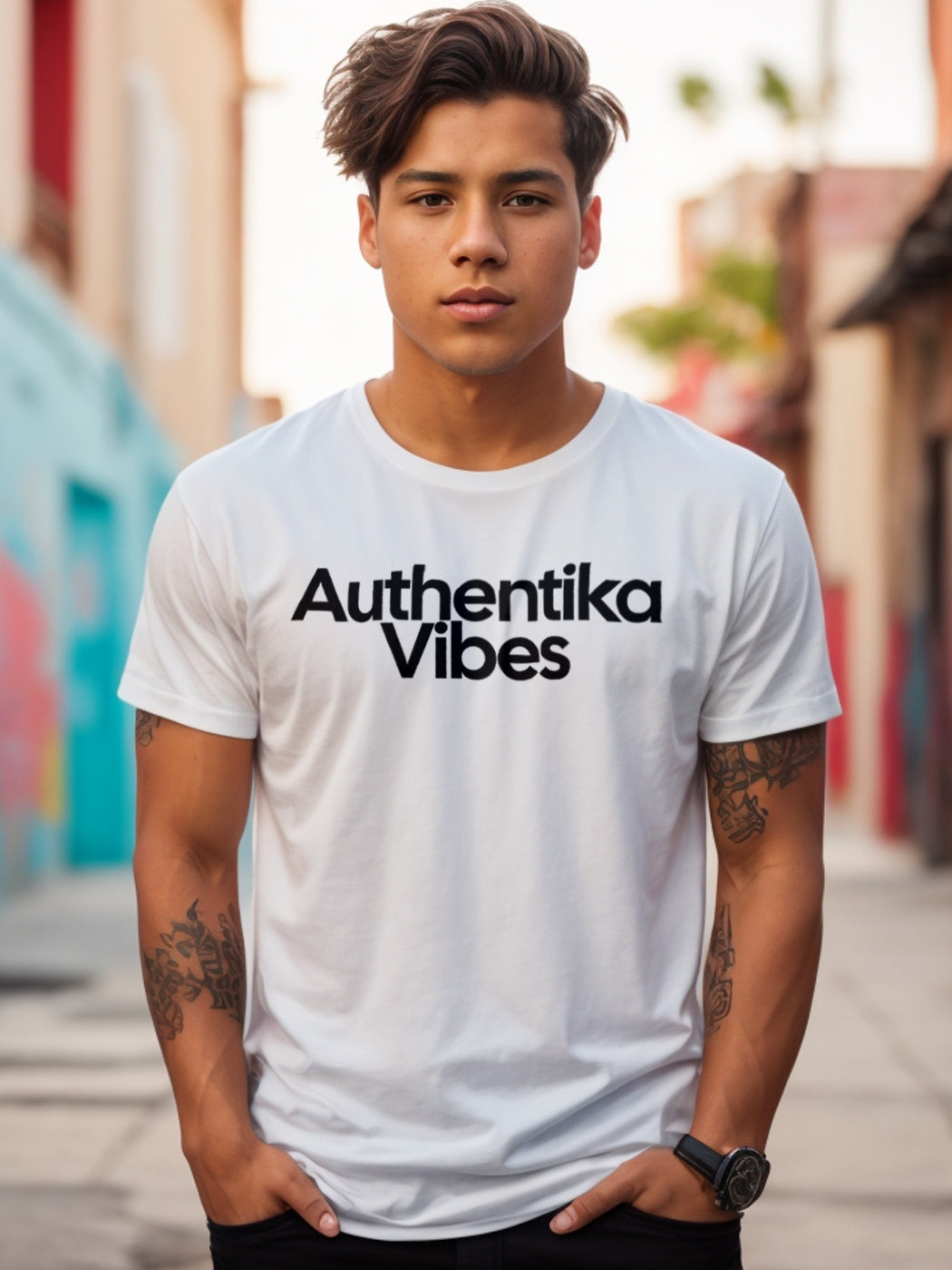 Authentika Vibes White T-shirt