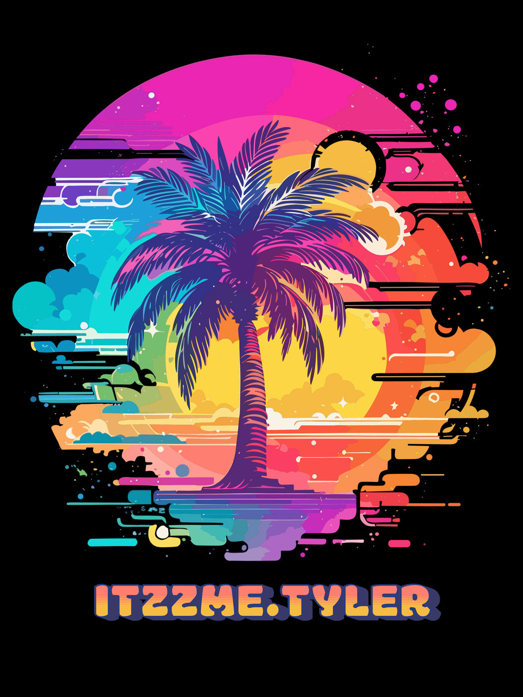 Rainbow Palms Vibes Tee - itzzme.tyler