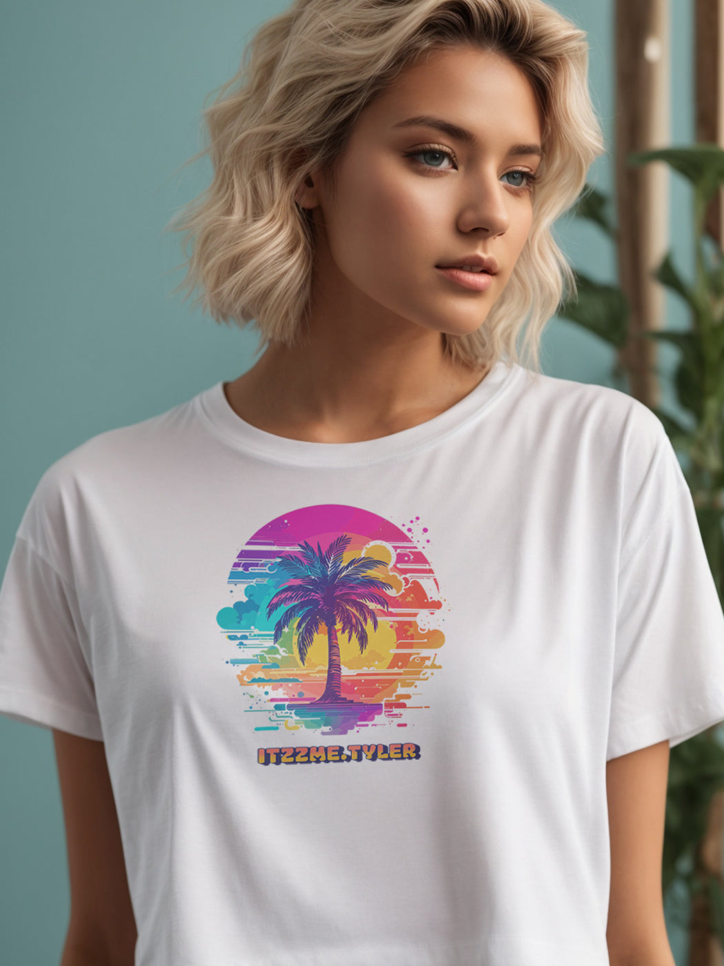 Rainbow Palms Vibes Tee - itzzme.tyler