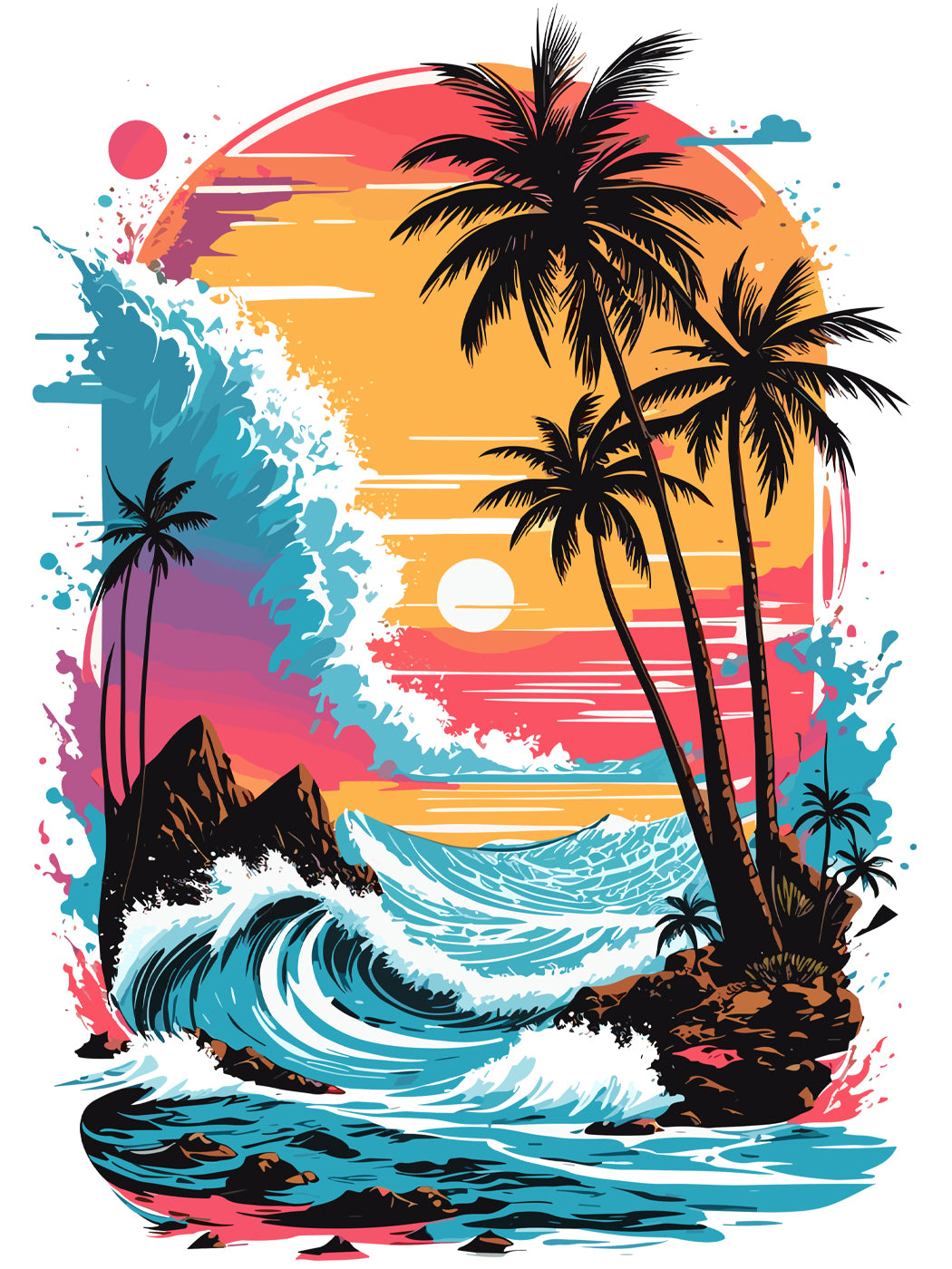 Sunset Waves Paradise Tee - itzzme.tyler