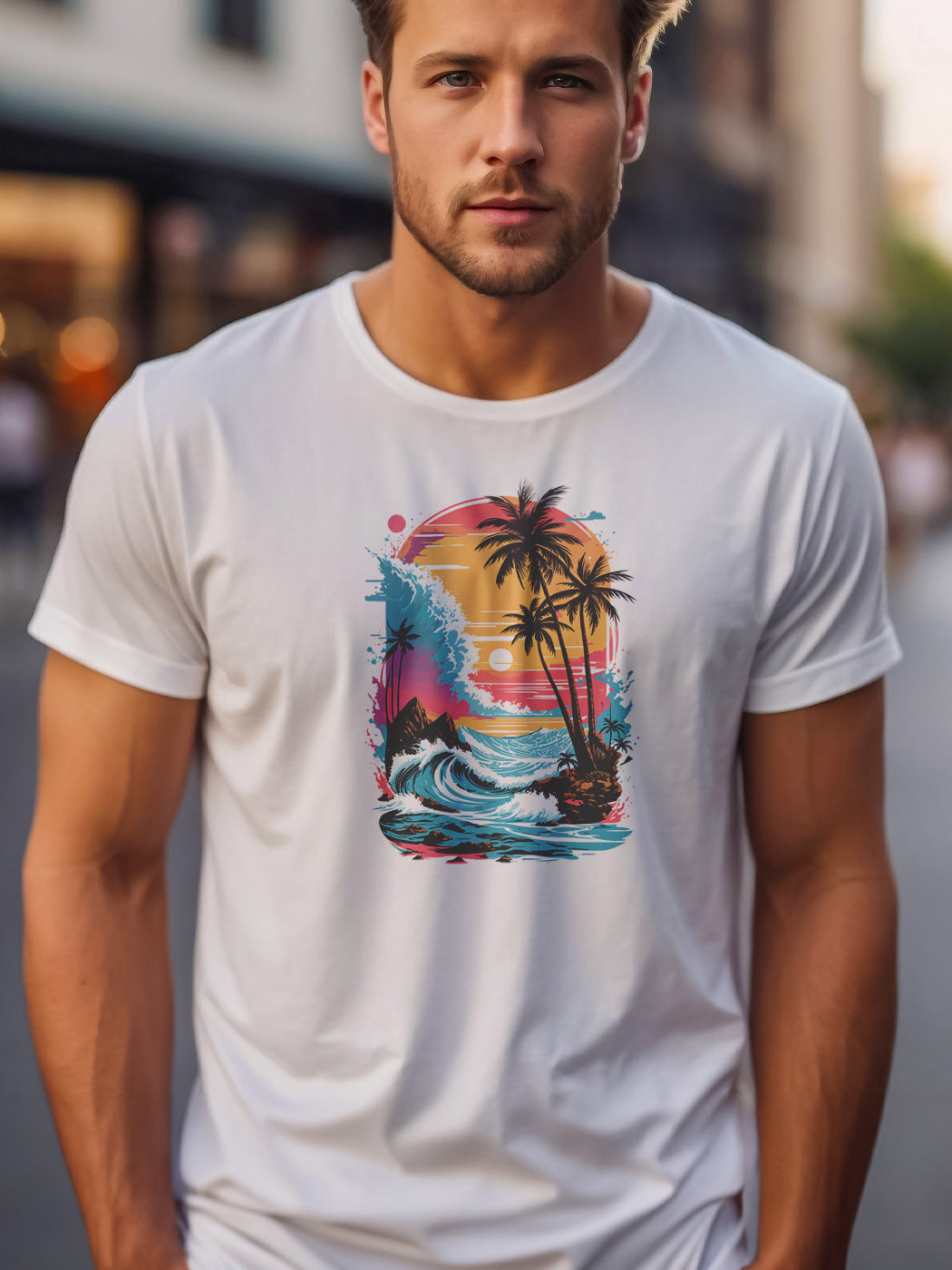 Sunset Waves Paradise Tee - itzzme.tyler