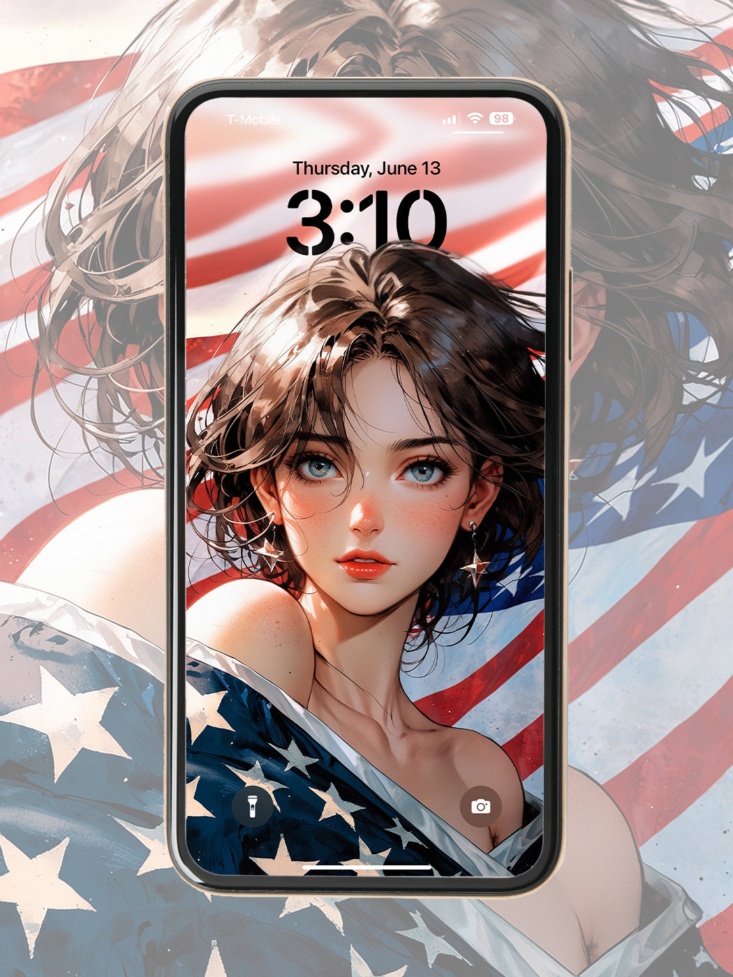 Red, White, and Beautiful Wallpaper