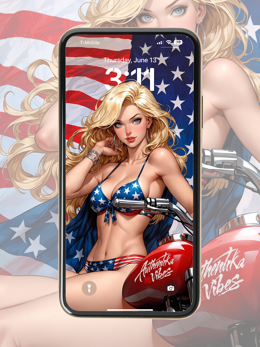 Red, White, and Beautiful Wallpaper