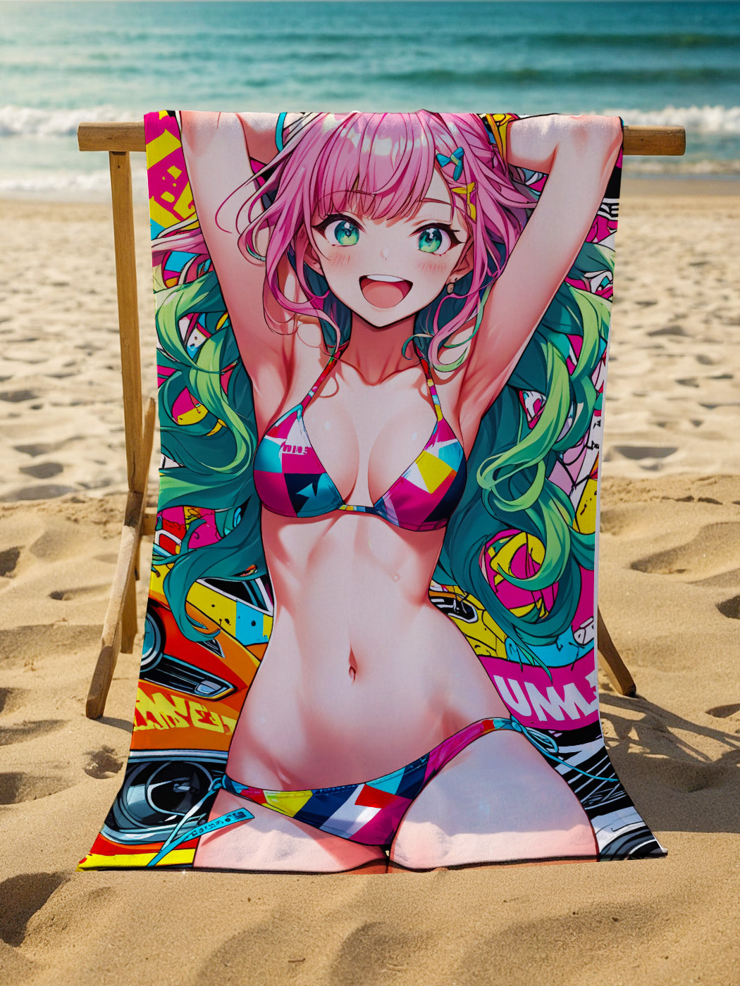 Nozomi Hikaru Beach Towel – Luxurious Anime Style