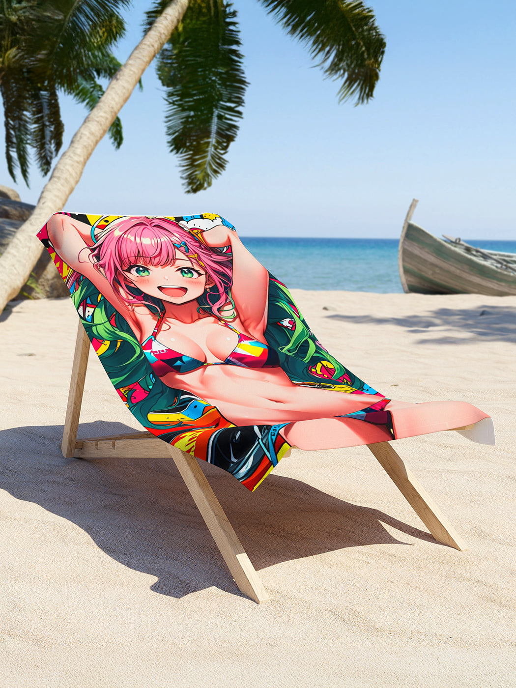 Nozomi Hikaru Beach Towel – Luxurious Anime Style